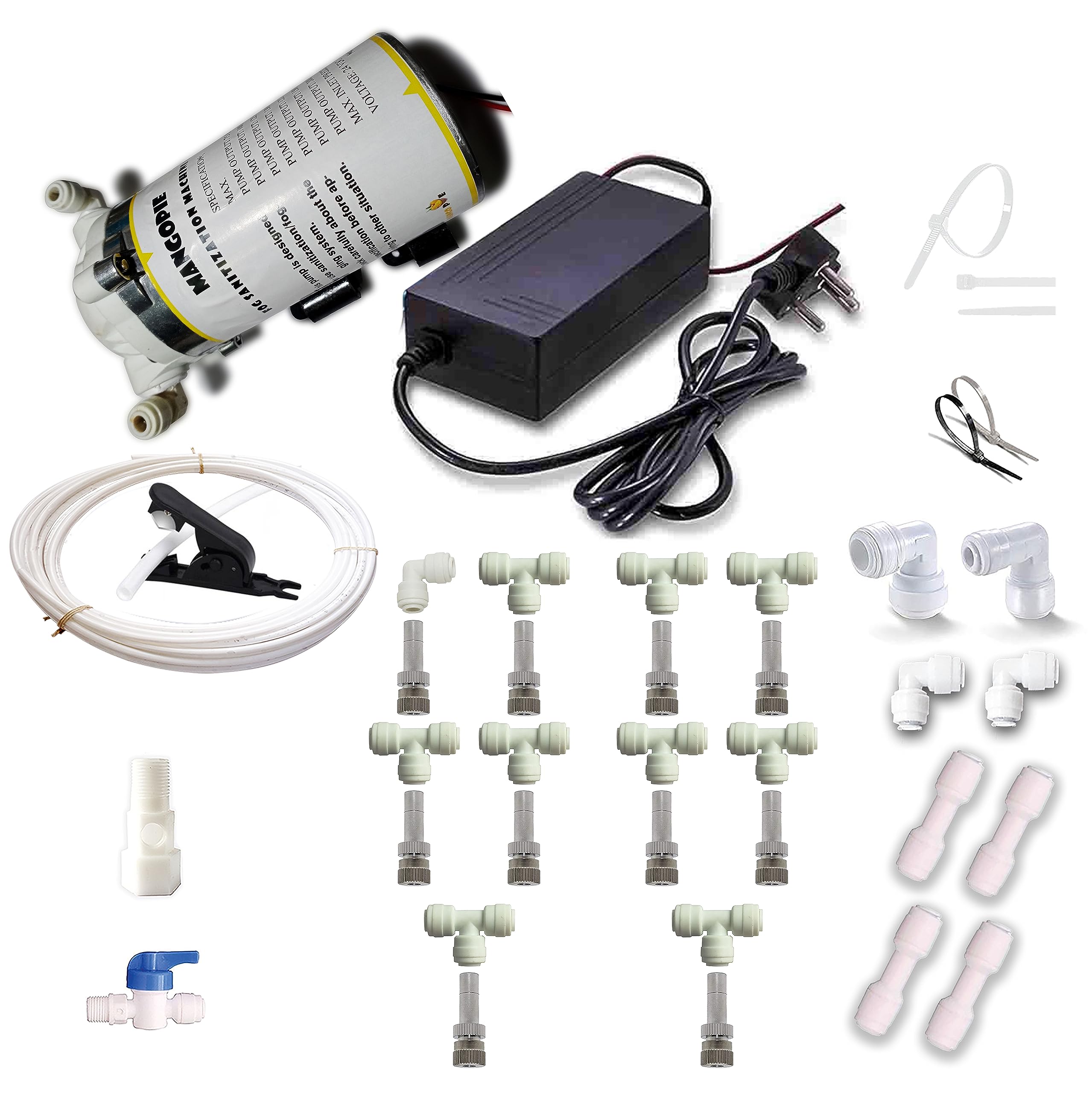 See full amazon price history chart for MANGOPIE Mist Cooling Misting System complete DIY Kit-10 Nozzle System-75 PSI Misting Pump, 10 Mt Length, White Color Tubing WITH SIX MONTH WARRANTY MANGOPIE Mist Cooling Misting System complete DIY Kit-10 Nozzle System-75 PSI Misting Pump, 10 Mt Length, White Color Tubing WITH SIX MONTH WARRANTY (B0CFWPH7HY) Amazon Price History, Amazon Price Tracker