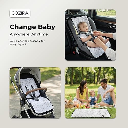 Miniatura 4 de Cambiador de bebé Bolsa de pañales de viaje (negro, almohadilla básica (sin almacenamiento))