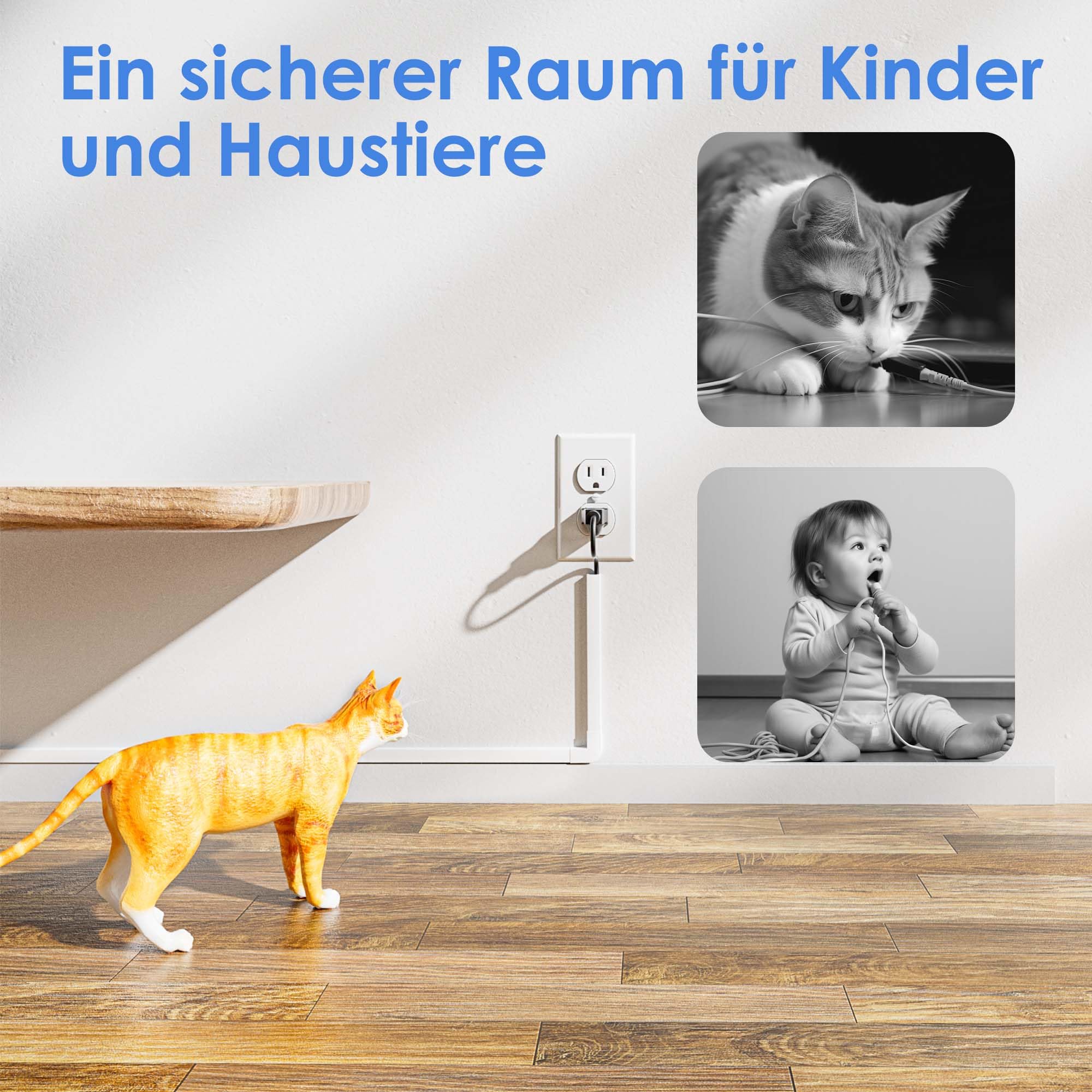 kinkaivy Kabelkanal, 2.4M (6 Stück - 30x17 mm) Kabelkanal Selbstklebend Weiß, PVC Kabelkanäle TV, Kabelabdeckung um Kabels für Computer zu Hause oder im Büro zu Verstecken