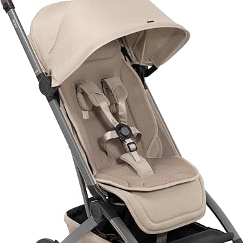 Joolz Breathable Stroller Seat Liner Cooling 3D Mesh & Soft Bamboo Viscose Fabric, Reversible, Machine Washable, Extra Comfort Padding, Foldable & Compatible with All Joolz Strollers - Sandy Taupe