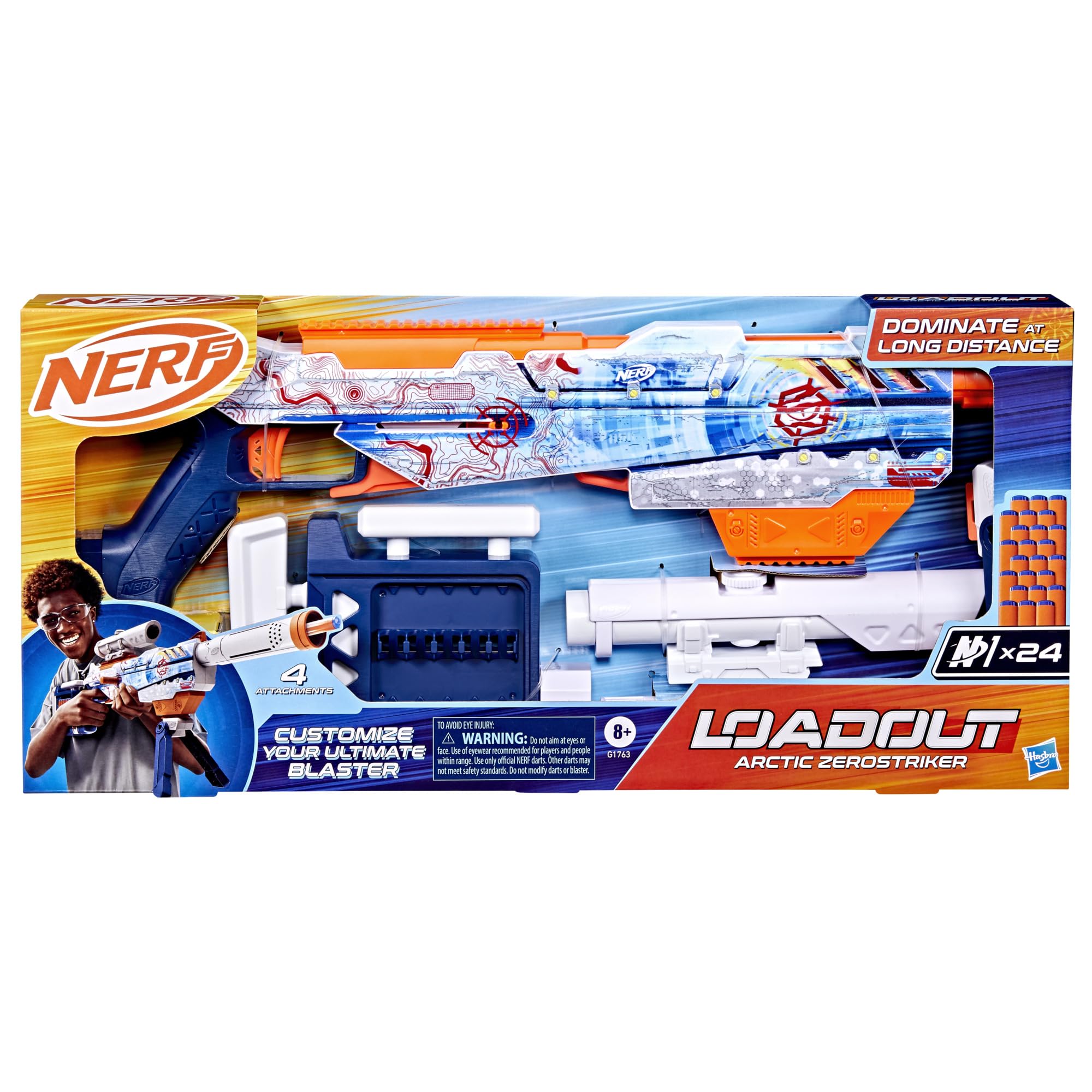 Nerf Loadout Arctic Zerostriker Tabanca ve N1 Dartlar : Amazon.com