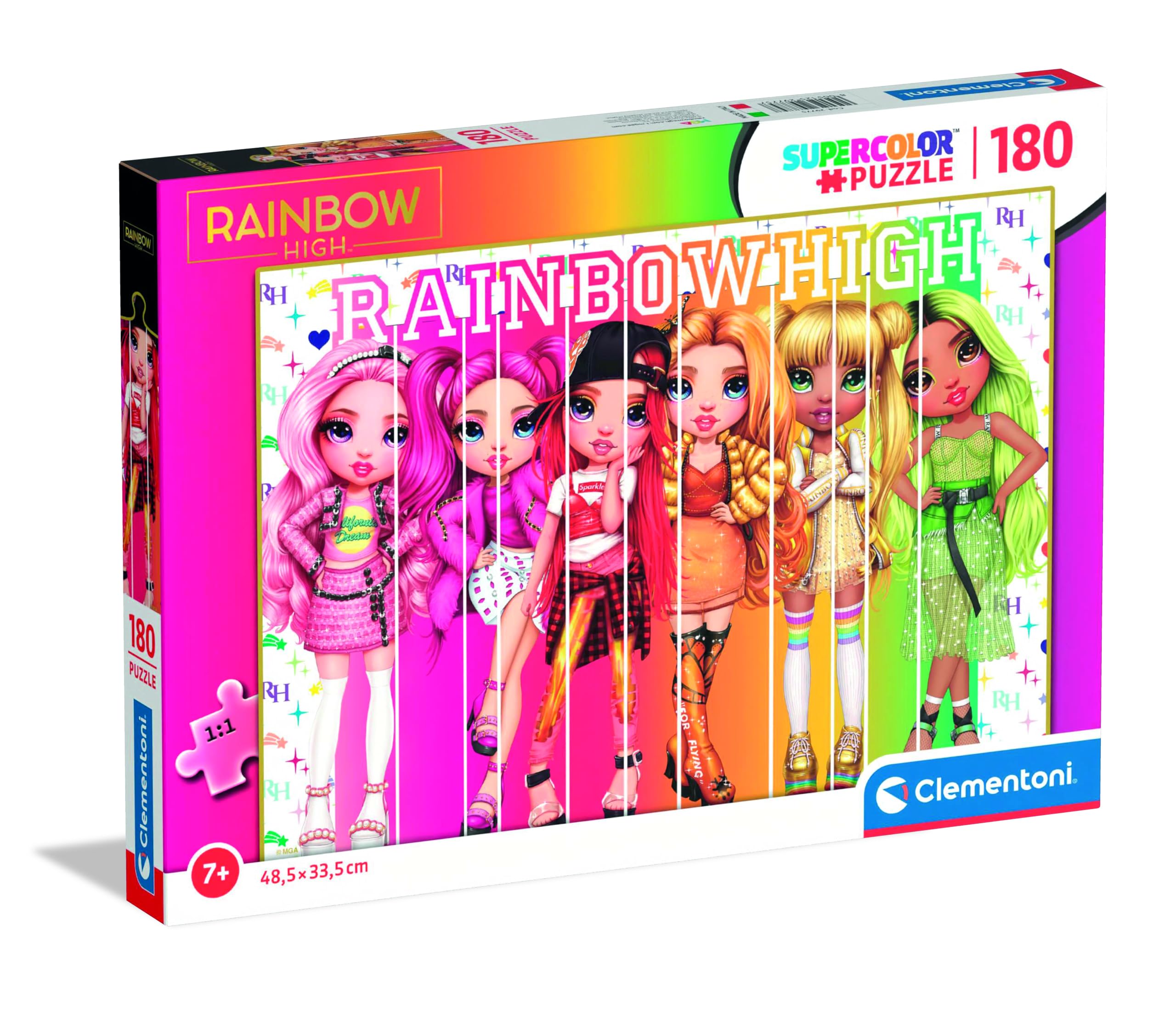Clementoni Rainbow High Puzzle - 180 Piece Jigsaw Puzzle For Kids Age 7+