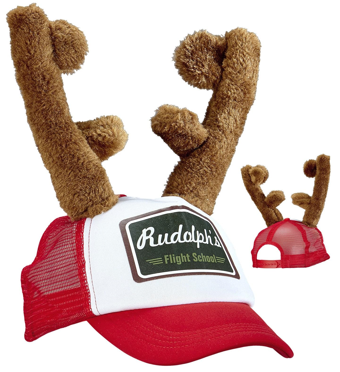 Christmas Reindeer Cap with Antlers Festive Fancy Dress Hat