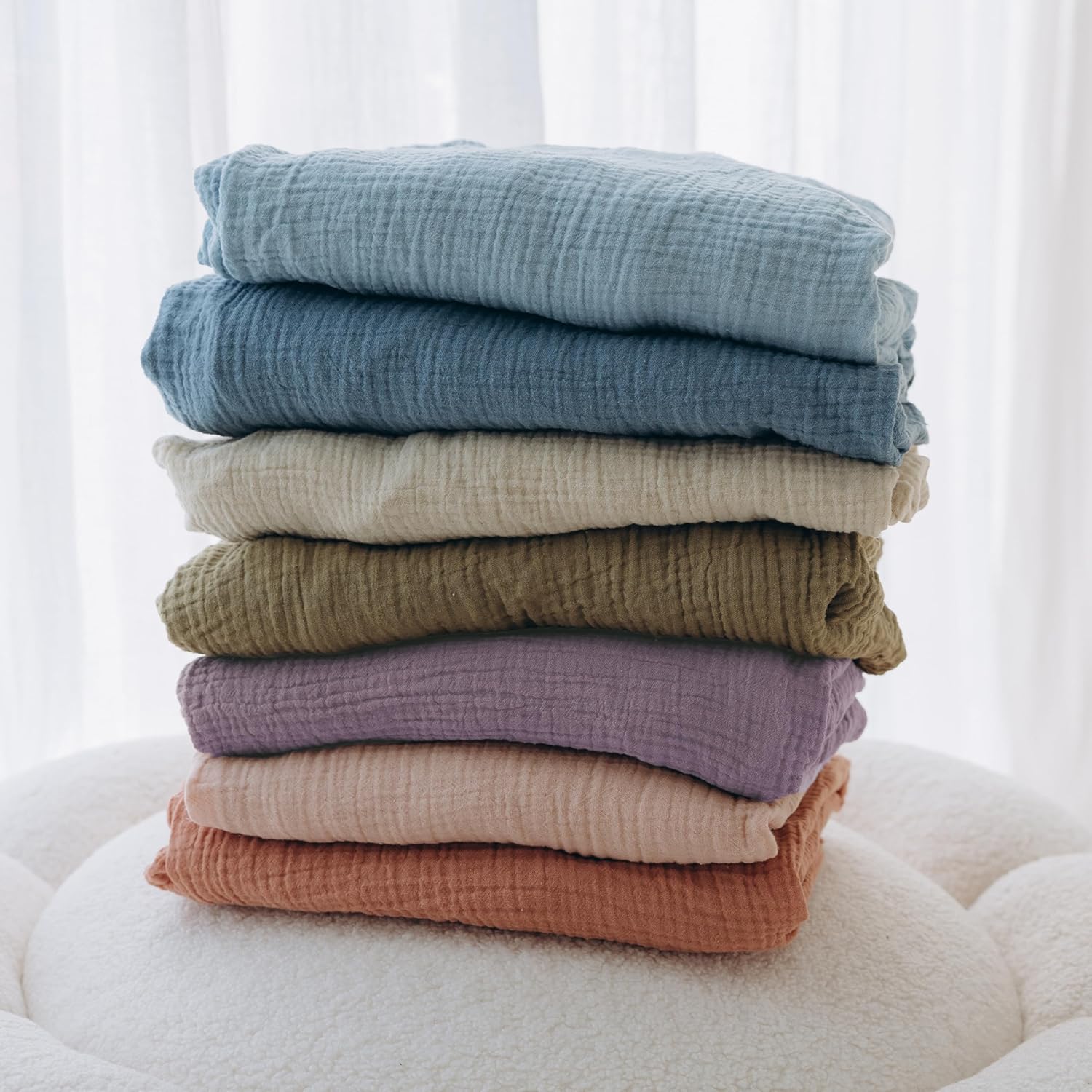 Dreamology Muslin Crib Sheet, for Baby Girls,Boys,2 Pack, Soft, Standard Crib Sheet,100% Cotton Crib Sheets for Standard Cribs, Toddler Bed Sheets, 52x28 Crib Sheets | Purple,Pink