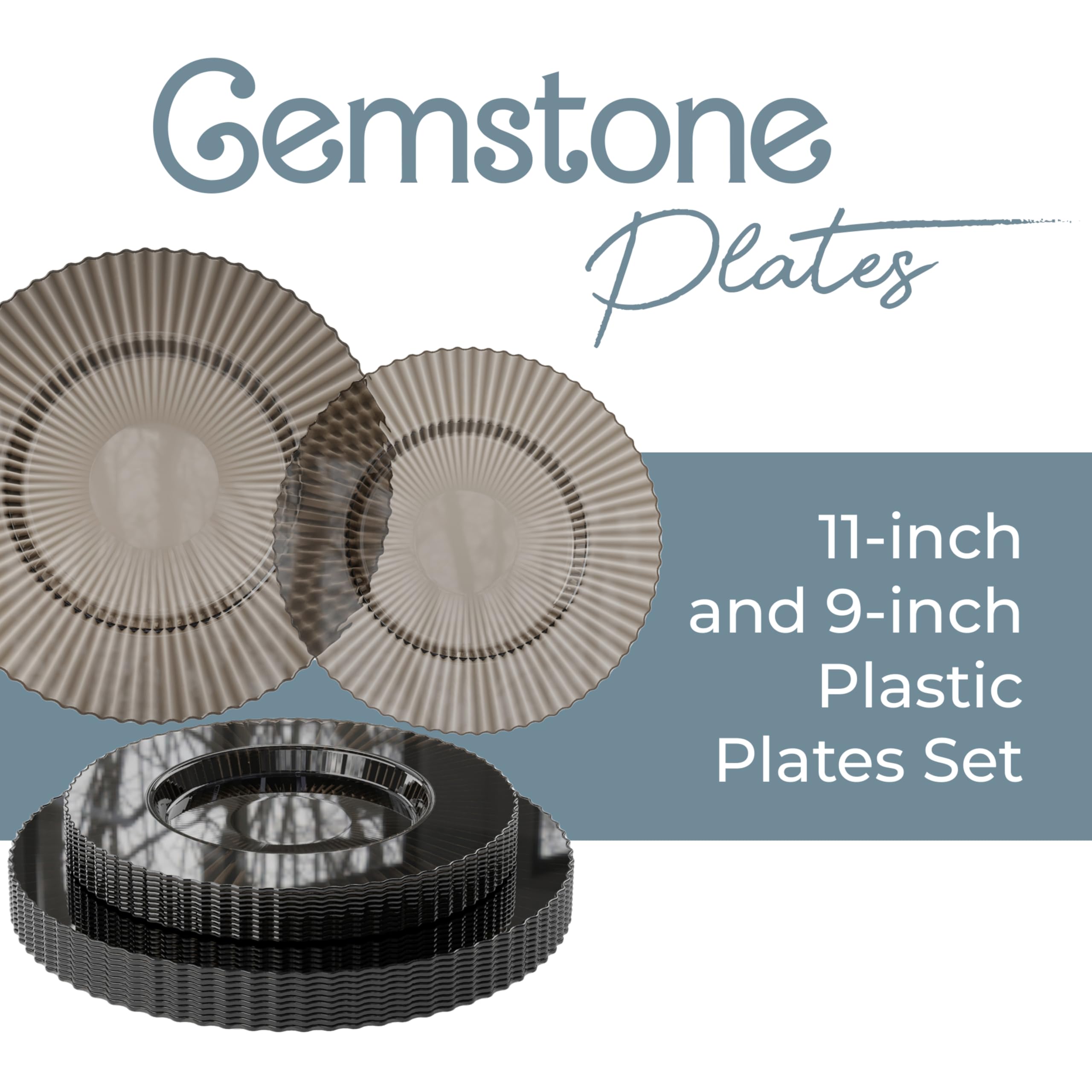 40 Piece Disposable Plates Set - Weddings & Parties -2
