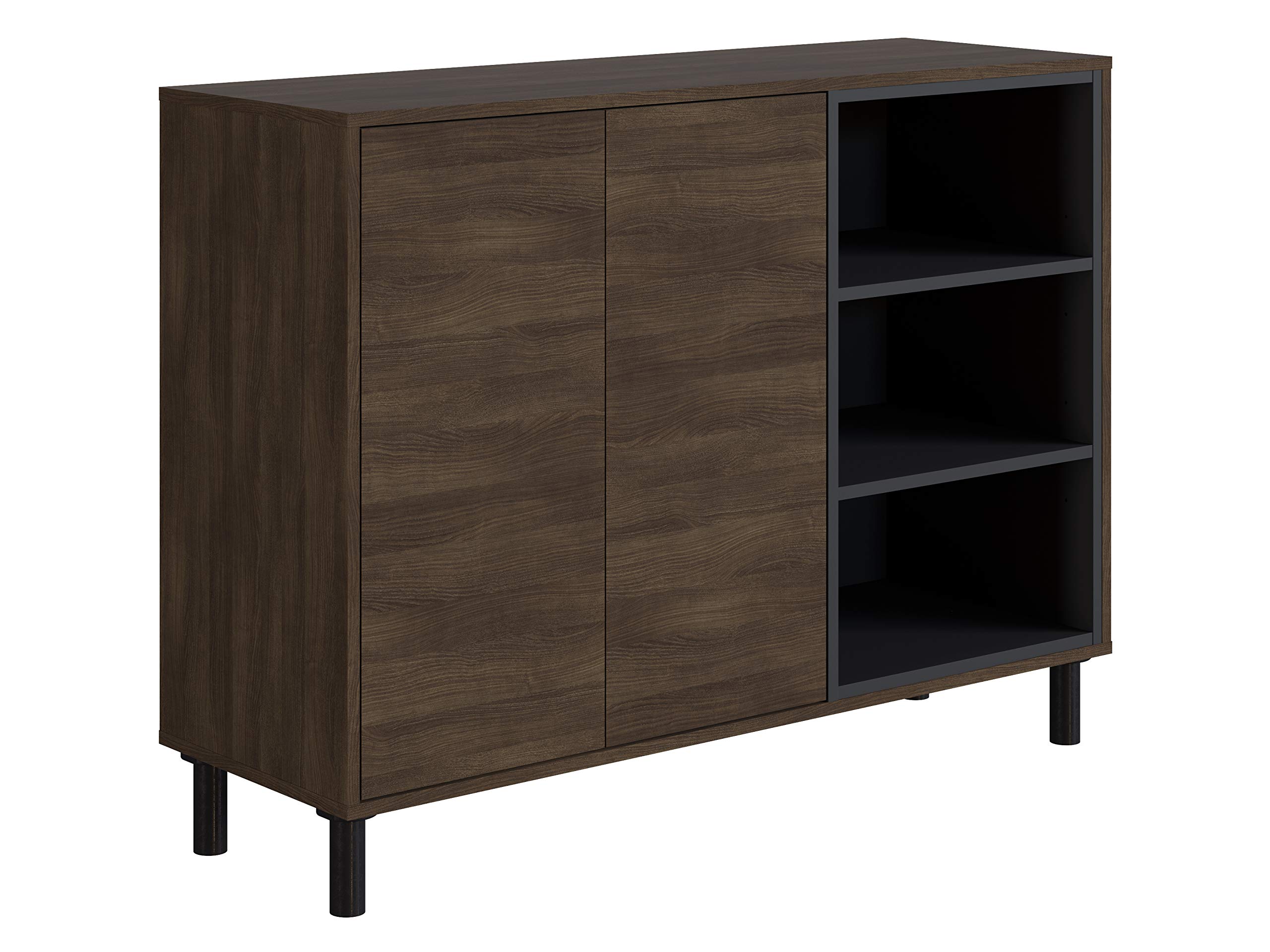 InHouse srls Vetrina con credenza, Arte povera, in Legno massello e MDF