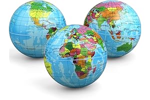 Mini Earth Soft Squishy Ball 3 Pack: World at Your Fingertips