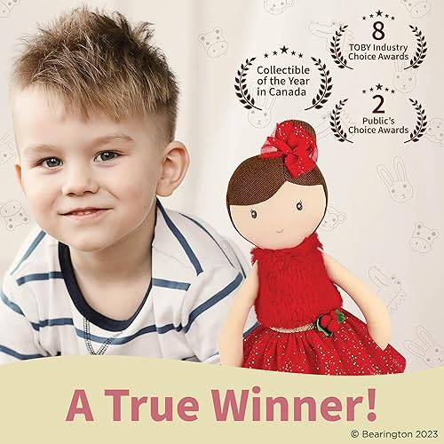 Miniatura 4 de Bearington Evie - Muñeco de peluche navideño de 16.5 pulgadas