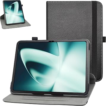 Rotating Case for OnePlus Pad 2022,Oppo Pad 2 Rotating Case,Bige 360 Degree Rotary Stand with Cute Pattern Cover for OnePlus Pad/Oppo Pad 2 /Oppo Pad 3 11.61" Tablets,Black
