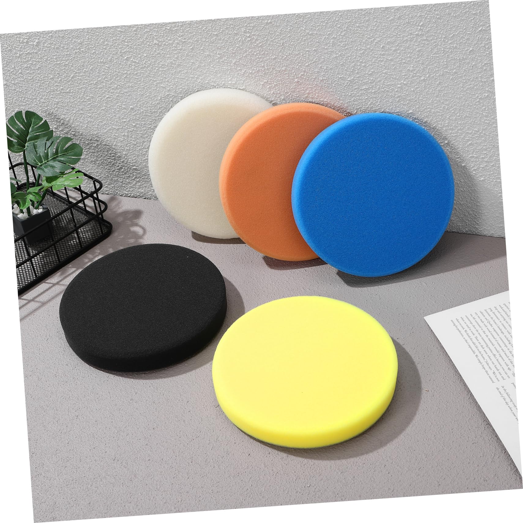 Mikinona 5stücke Polierpads Für Auto Polierpads Zum Polieren Und Wachsen Kompatibel Mit Pufferpolierern Und Bohrmaschinen Für Karosseriereparaturen