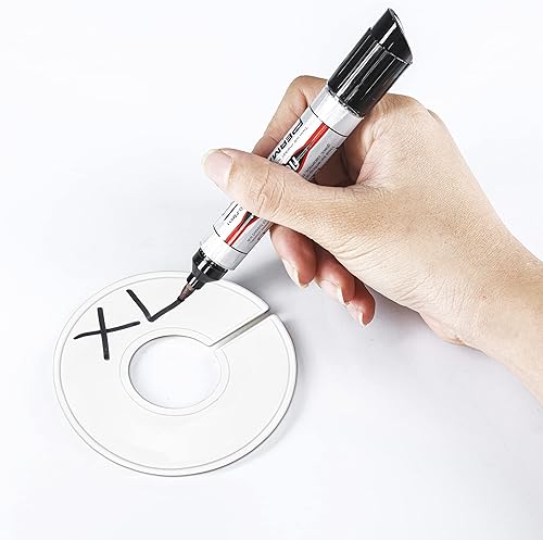 Miniatura 2 de AMT - Paquete de 50 separadores de armario, separadores de ropa, separadores redondos de tamaño de ropa para armarios con marcador de doble extremo