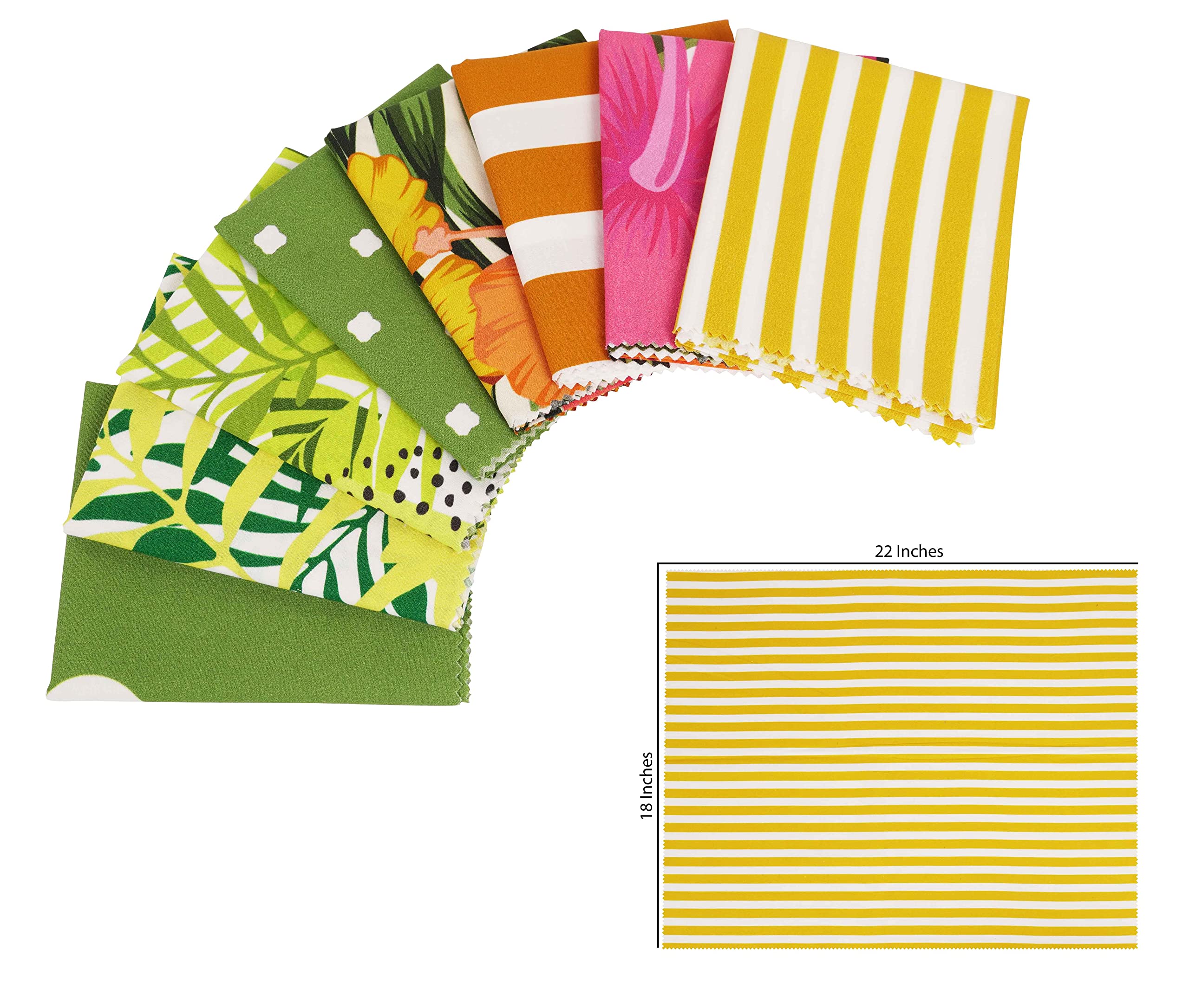 Soimoi 16 Paquets De Graisse Pc, Tropical Print 18 "X 22" Diy