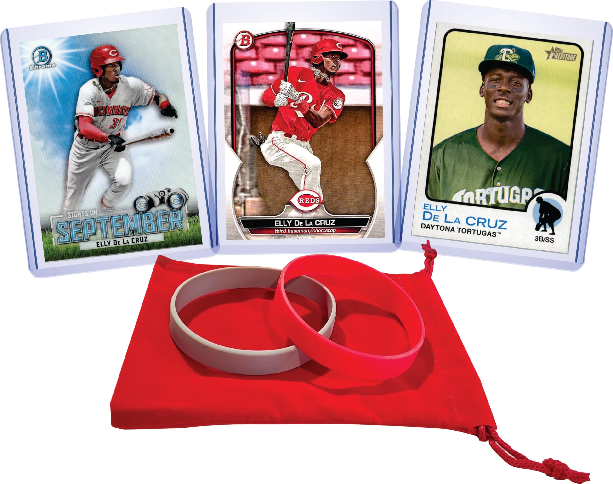 Amazon.com: Elly De La Cruz (3) Assorted Baseball Cards Gift Pack