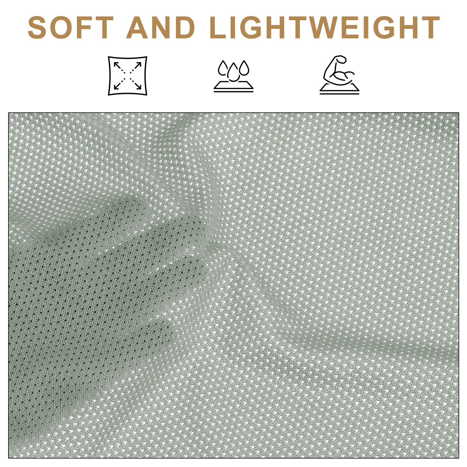 PATIKIL 62 Inch Wide Mesh Fabric Slightly Stretchy for Sewing Backpack Pocket and Straps Netting Clothes, Netting Bags - Image 3