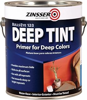 Sponsored Ad - Zinsser Bulls Eye 1-2-3 Water Based Primer Sealer Interior/Exterior Glossy Deep Tint 1 Gl 6 Oz
