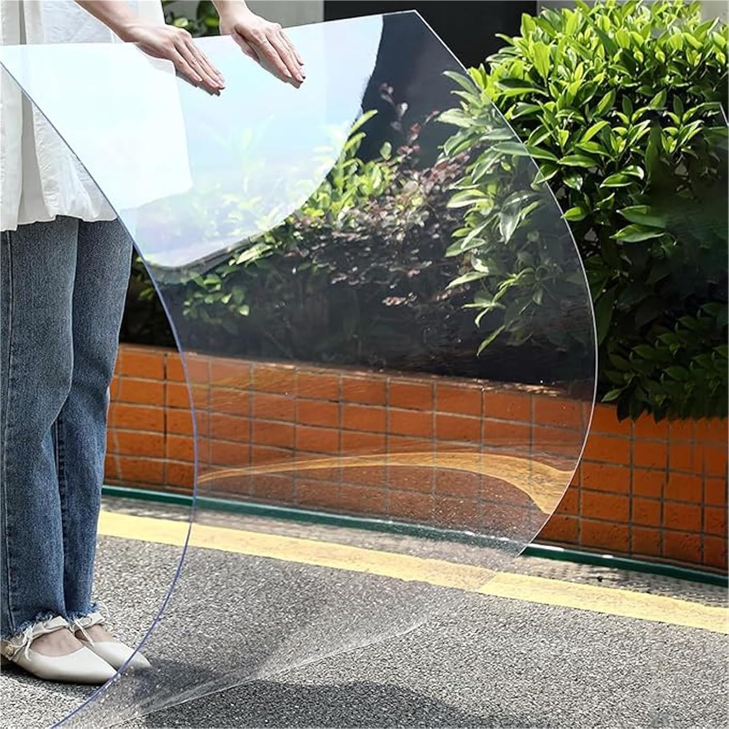 Strong Impact Clear Plastic Sheet, 1.2/1.22mm, Pc Endurance Board, Greenhouse Roof Panels, Acrylic Pergola Roofing Canopy Cover, for Patios/Roof/Carport, Easy to Cut & Bend(1.22x6m/4 * 19.7ft)