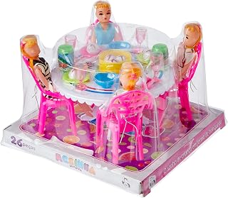 Mesinha com Bonecas 27 Peças, Pica Pau Brinquedos, Multicor