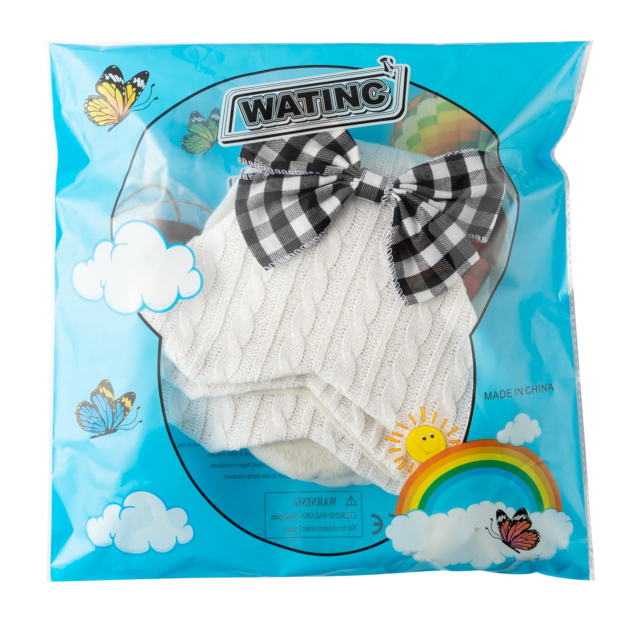 WATINC Lot de 3 grandes chaussettes de Noël personnalisées en forme d'os avec étiquette en bois pour animal de compagnie, chat à suspendre pour réveillon de Noël, cheminée, arbre de Noël, décoration