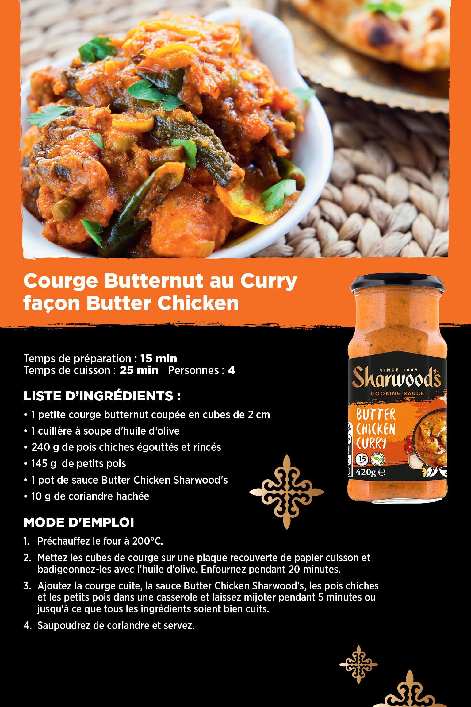 Sharwood`s Butter Chicken Curry Kochsauce, 6er Pack (6 x 420g)