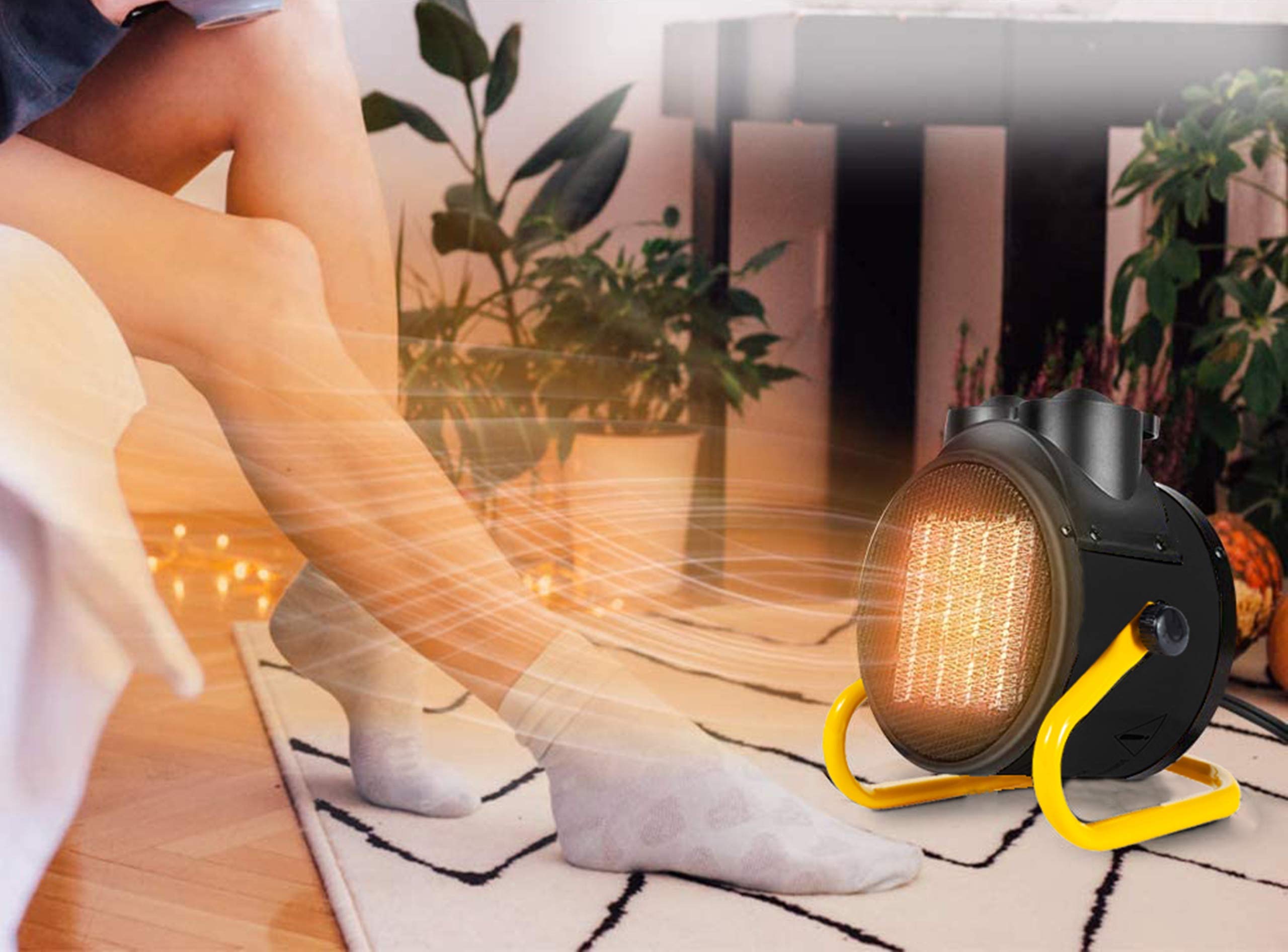 Radiateur Soufflant Céramique - N2250 - Blanc - Électrique - Économie D'Énergie