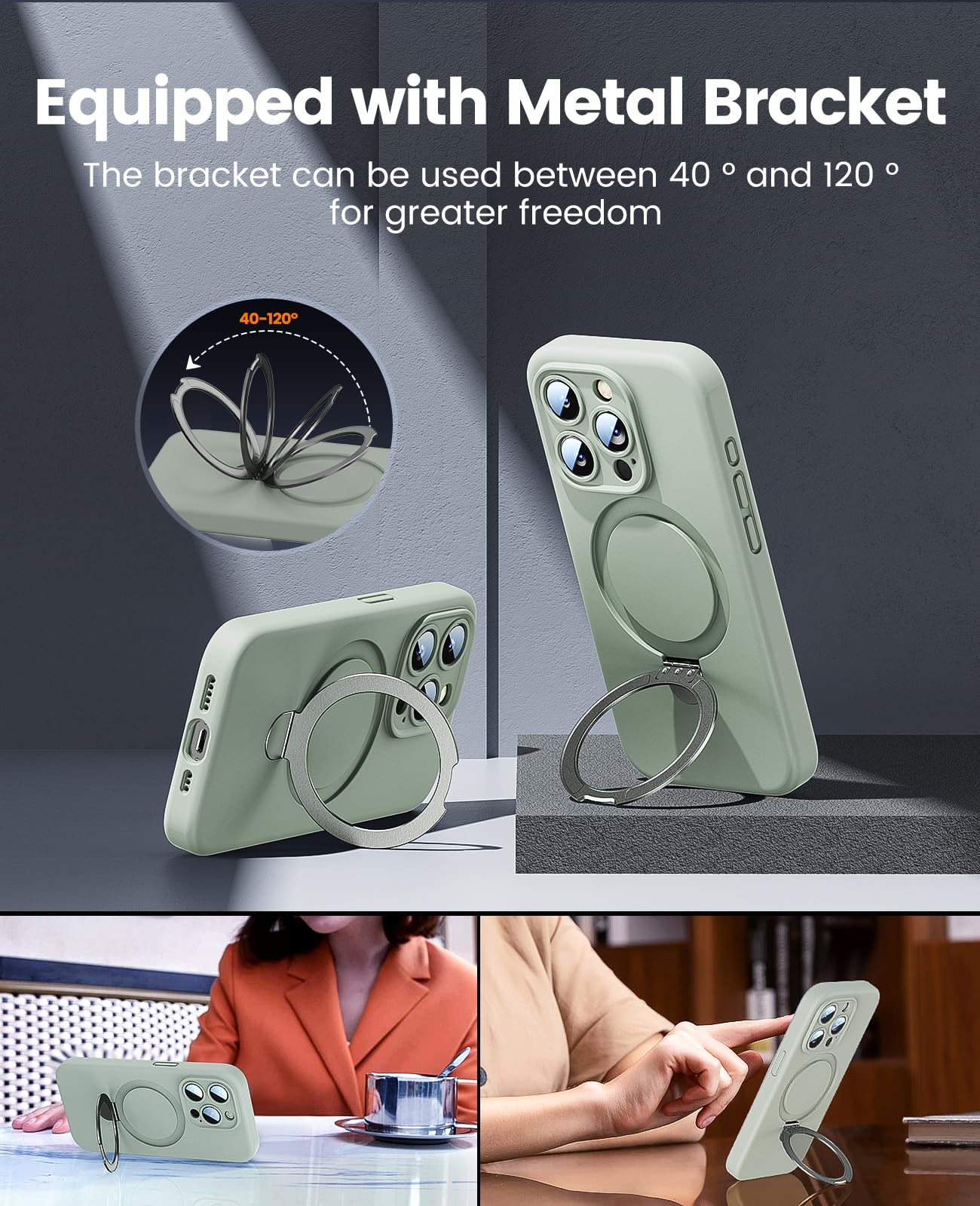 Amazon.co.jp: bitusado 液体シリコンケース 磁気スタンド付き iPhone