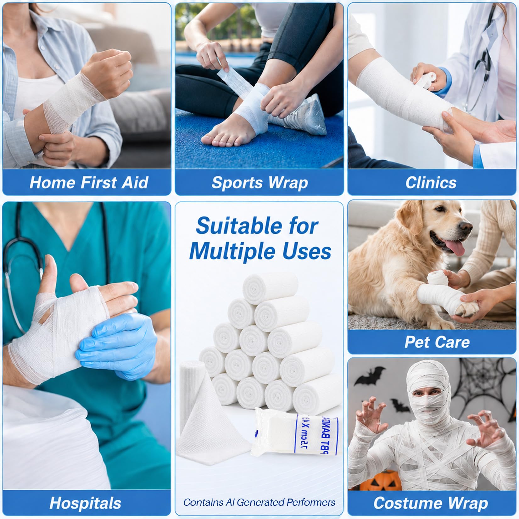 MAQIHAN 15PACK Gauze Rolls Bandages - 3 in x 4.9 Yards Rolled Gauze Wrap — Amazon image 3