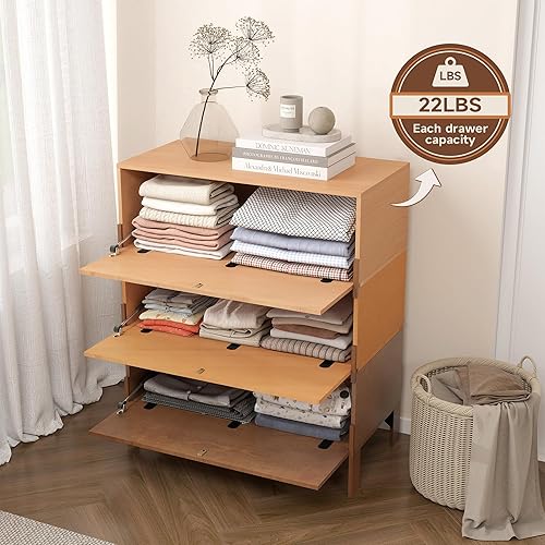 Miniatura 3 de Sebastack - Cómoda de 3 cajones, cómoda personalizable para dormitorio, sala de estar, pasillo, entrada, armario de muebles de estilo mediados de