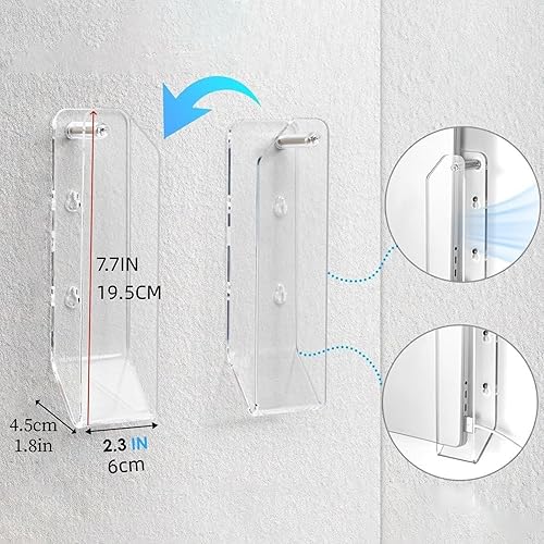 Miniatura 6 de Under Desk Laptop Holder  Clear Acrylic Adhesive Anti-Scratch Offices Supplies,Desk Laptop Holder - for Keyboards Tablets Indoor Study Selfies