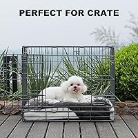 Vista 6 de Bedfolks Cama de Perrera de Felpa Impermeable para Perros, Funda Extraíble Lavable, Almohadilla de Piel Sintética para Perros y Gatos Pequeños, Negro