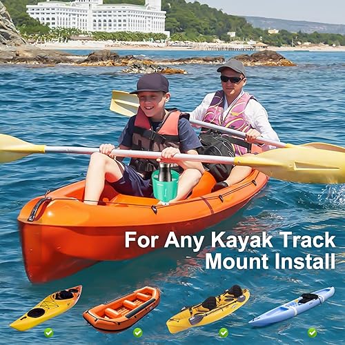 Miniatura 7 de Jluang Portavasos multifuncional antideslizante para kayak con elastómero - Antiderribo, almacenamiento ultra grande, instalación de montaje en