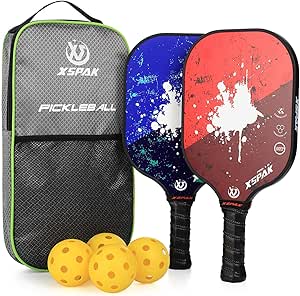 XS XSPAK Pickleball Paddles Set (2) with Balls & Bag