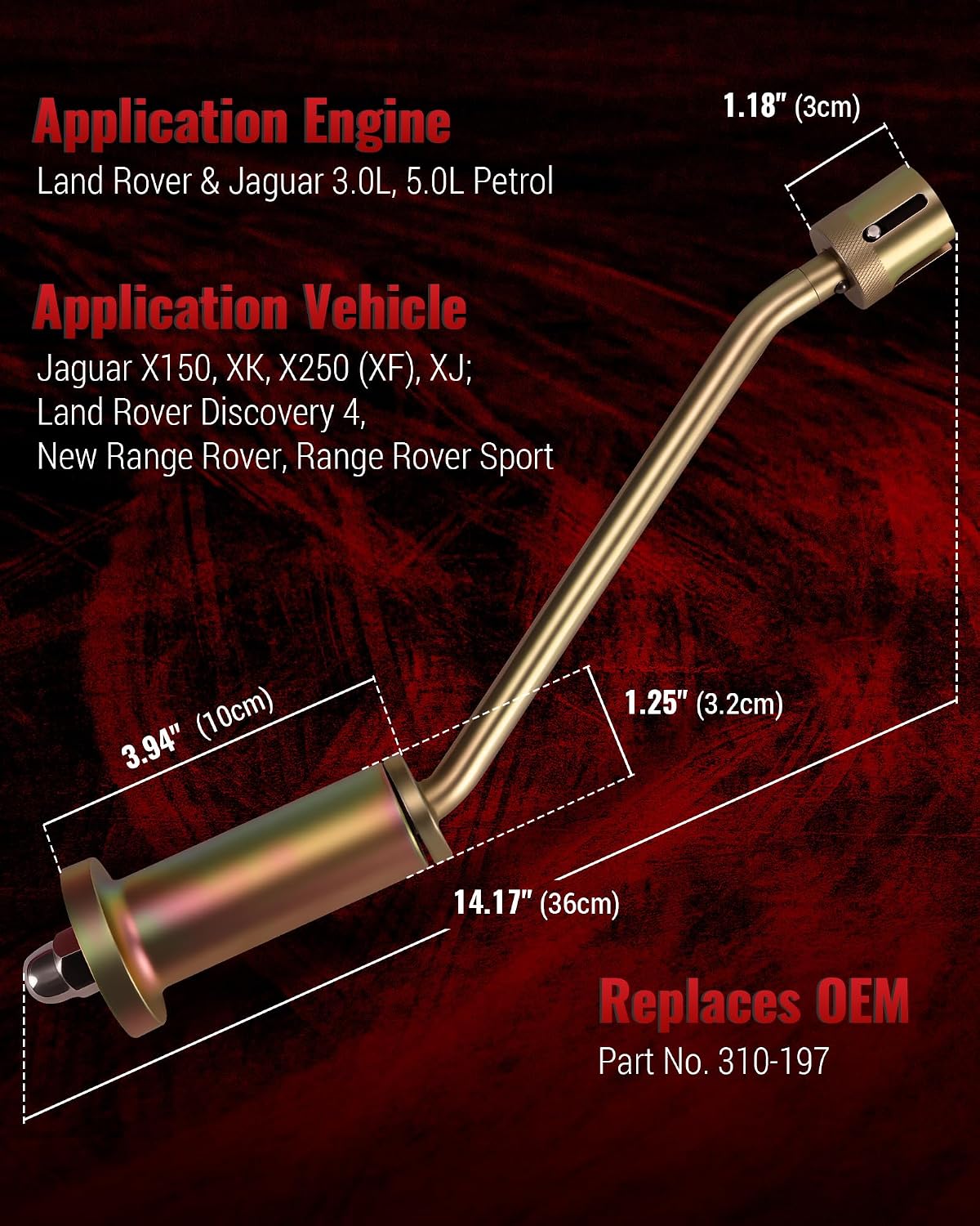 Reywoo Fuel Injector Removal Tool, Fuel Injector Puller and Fuel Injector Seal Install Tool Compatible with Land Rover Jaguar 3.0L 5.0L Gasoline Engines, Replaces 310-197 310-198 310-199