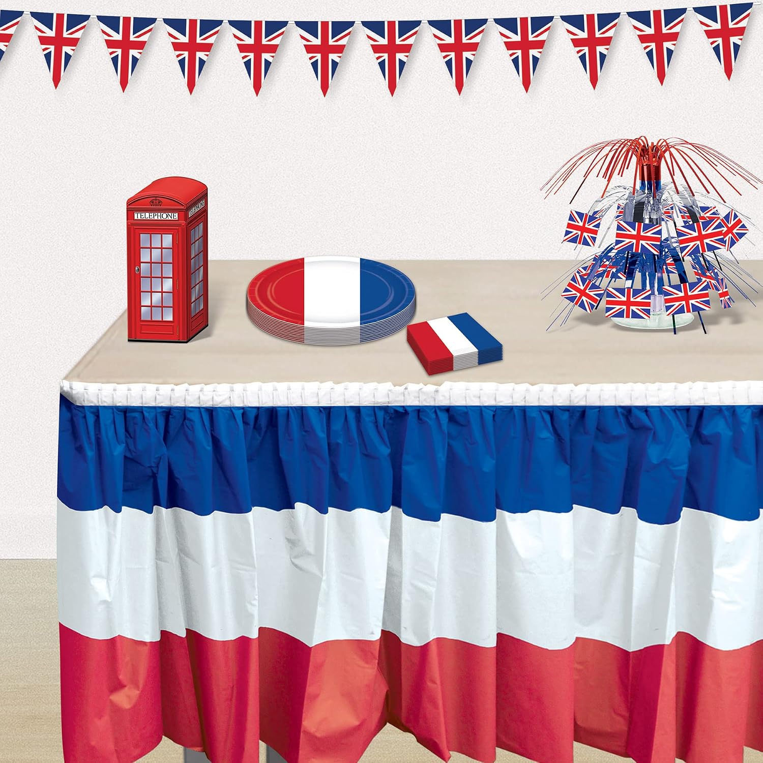 Beistle Union Jack Pennant Banner, 11" x 12', Red/White/Blue,59853