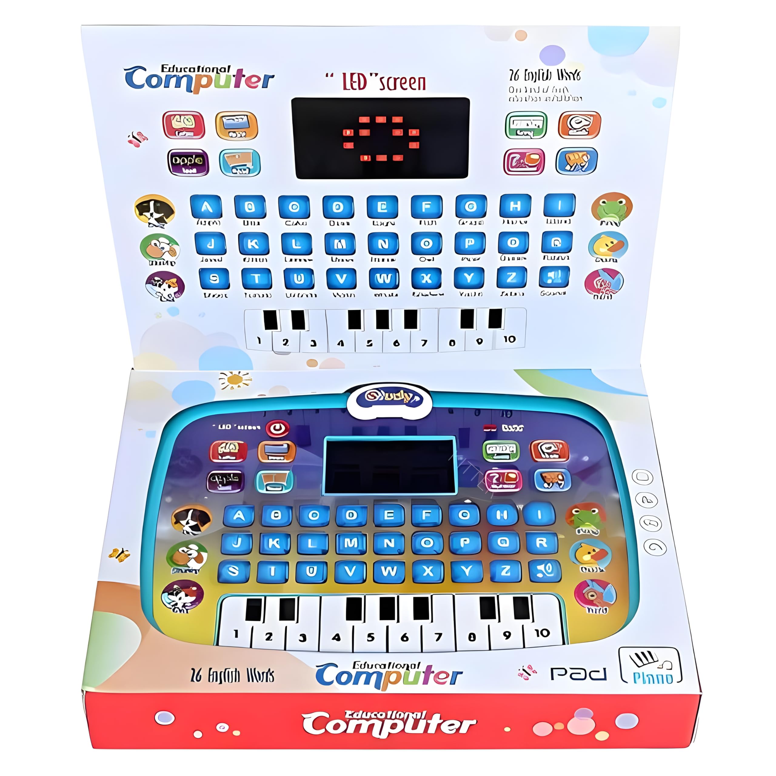 KITTER Kids Tablet - Preschool Learning Activities, Educational Computer Toy for Boys & Girls, Learn Alphabet Sounds, Maths, Music, Words