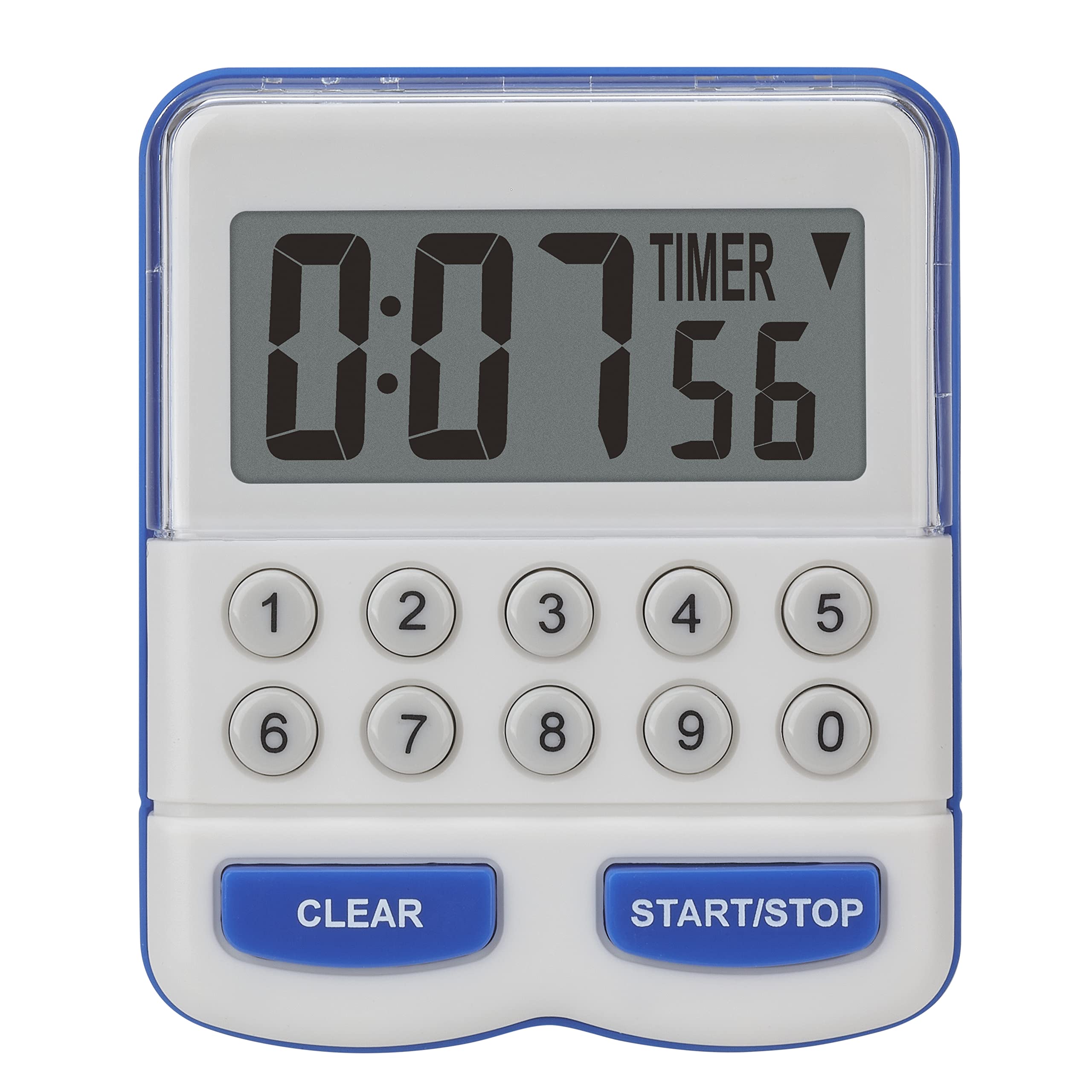 TFA Dostmann Elektroniczny timer i stoper, cyfrowy minutnik kuchenny, biały/niebieski, 38.2010