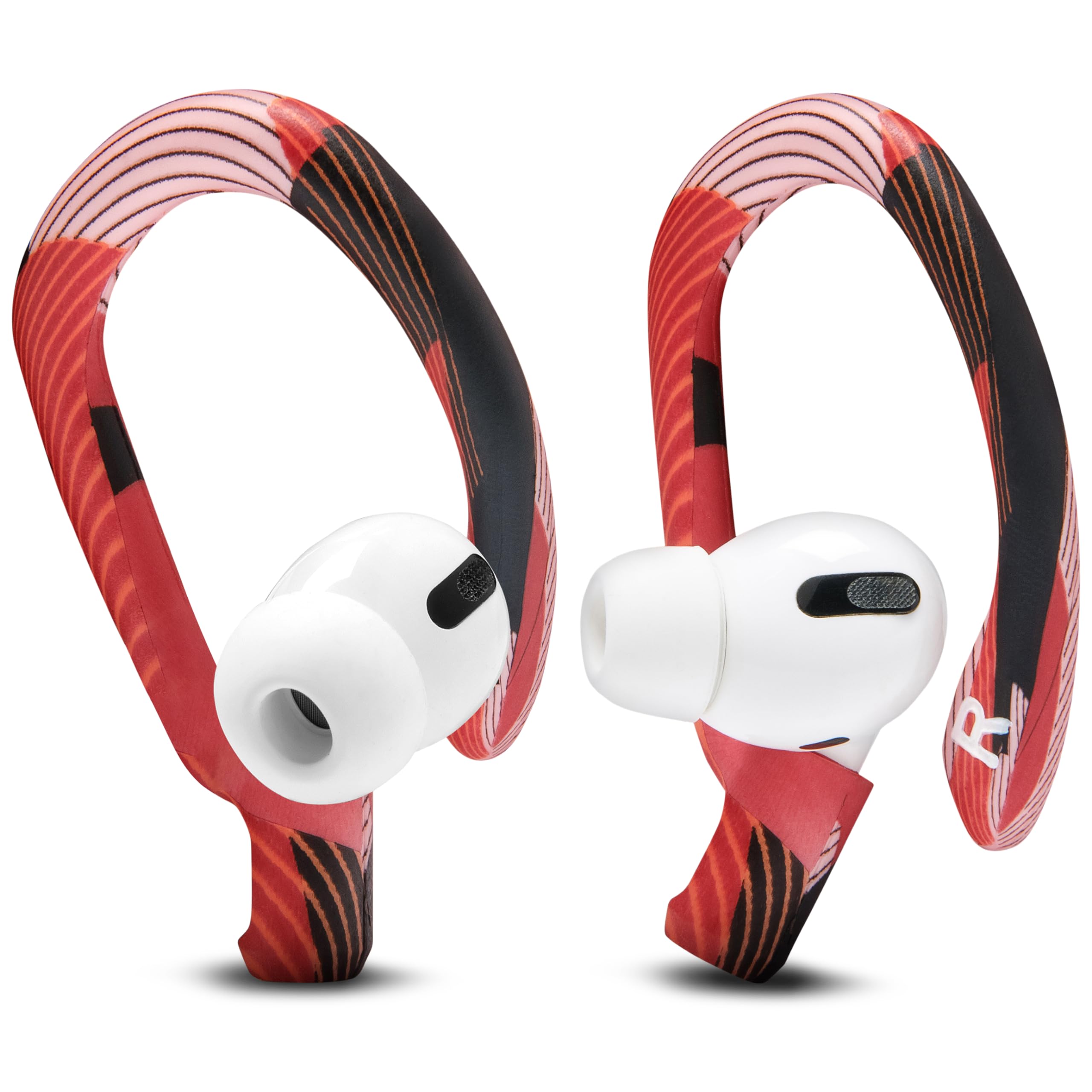 WC HookZ - Patented Upgraded Over Ear Hooks for AirPods Pro 1, 2 & AirPods 1, 2 & 3- Two Size Pairs Included in Package, Unique Left & Right Hook,