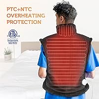 Vista 3 de Almohadilla térmica para aliviar el dolor de espalda, almohadillas térmicas para cuello y hombros, envoltura térmica eléctrica para espalda