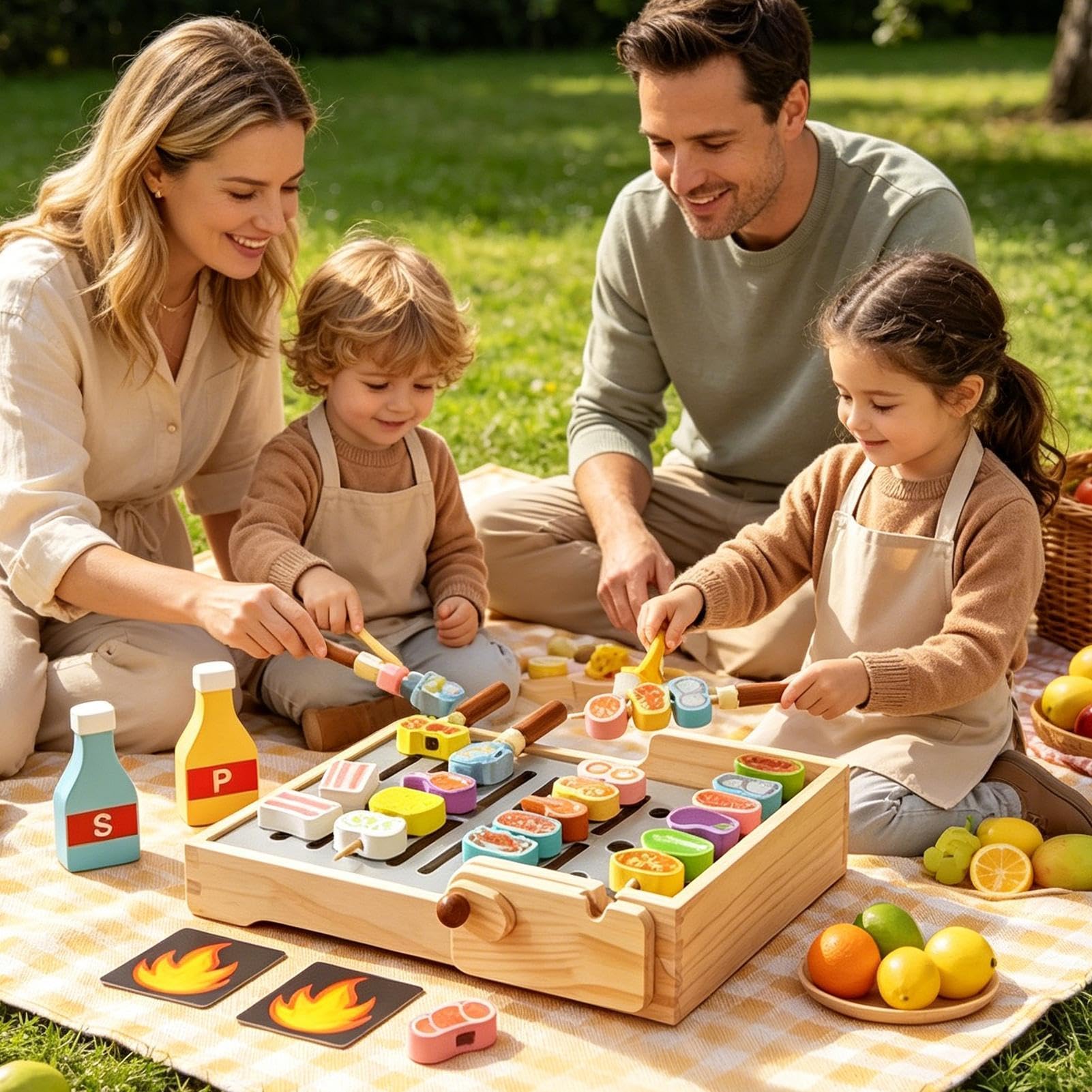 Set Griglia Barbecue Da Per Bambini Divertente Interattivo Realistico In | Giocattolo Cucina Da Esterno Per Bambini Per Ragazzi Famiglia Figlio Figlia Outdoor Giardino Cortile Compleanno Cuc