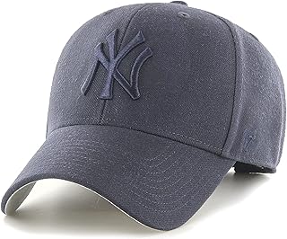47 MLB New York Yankees MVP Unisex Baseball Cap : Adjustable Hook & Loop Strap : Navy Logo : Colour Navy
