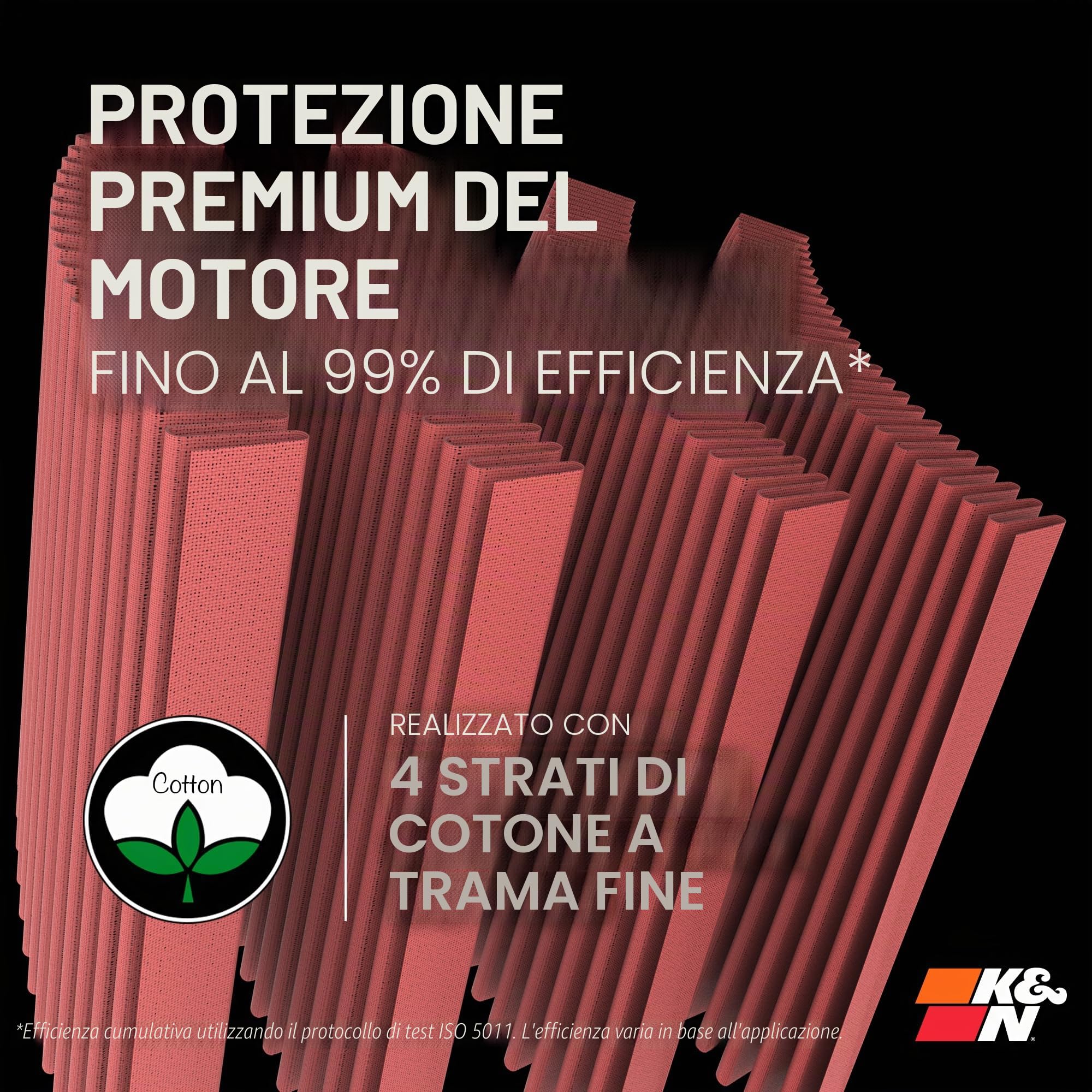 K&N RC-0850 Filtro universale Auto e Moto