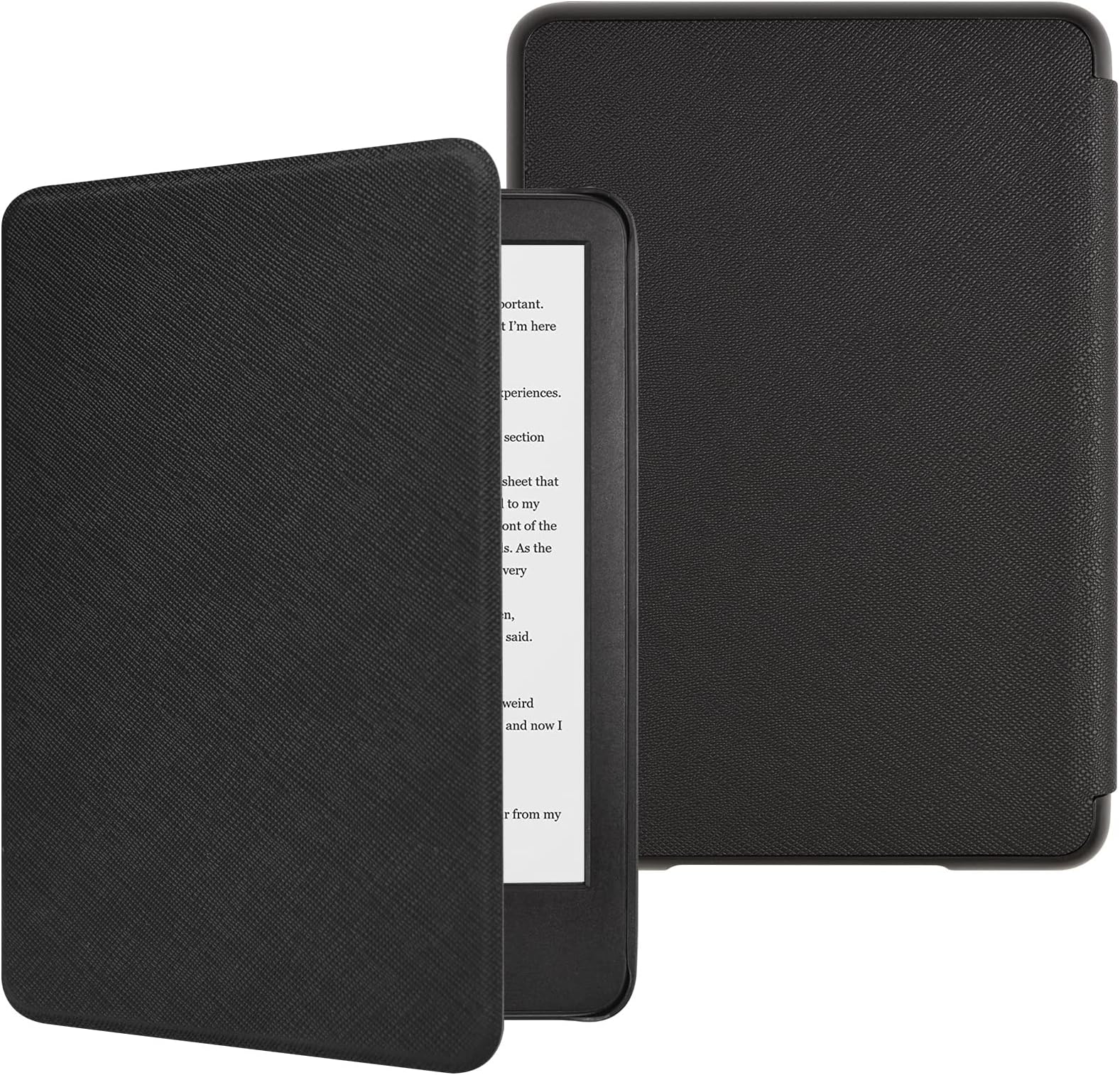 Case for Kindle 6"(11th Generation, 2024/2022 Release),Premium PU Leather, Ultra Thin and Lightweight Smart Protective Durable Cover with Auto Sleep Wake Feature, Black
