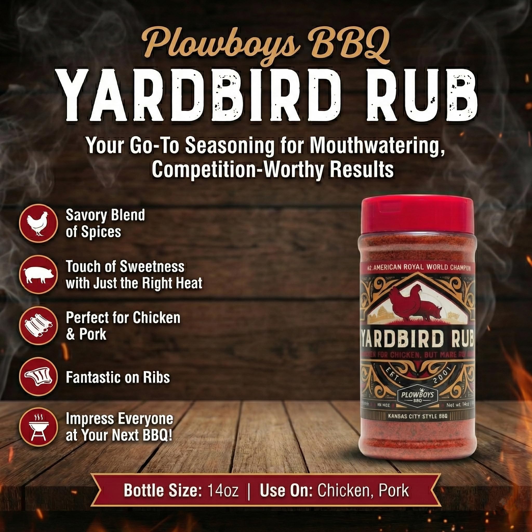 Plowboys BBQ 'Yardbird' Rub - 198g (7 oz)