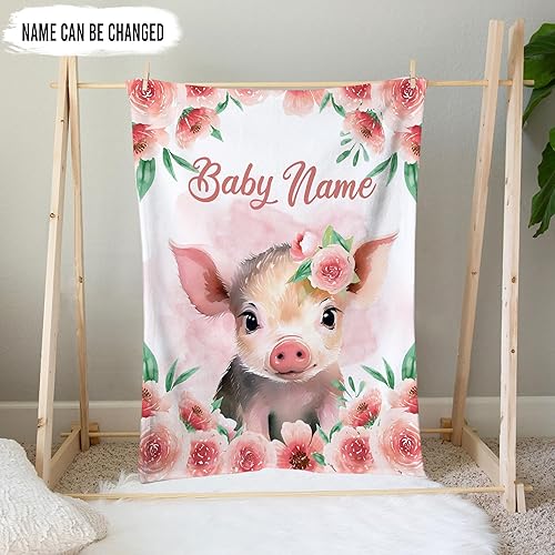 Vista 131 de Hyturtle Mantas de bebé personalizadas con nombre, mantas personalizadas para bebé niña, mantas personalizadas con temática de jirafa, manta de cama