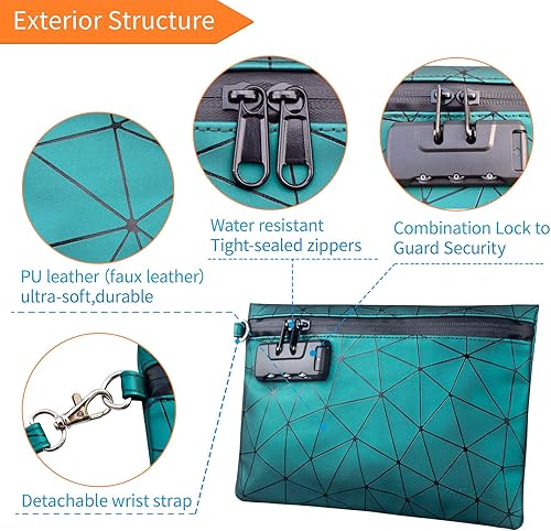 Miniatura 2 de Bolsas a prueba de olores con cerradura de combinación, contenedor de bolsa a prueba de olores, 6 x 9 pulgadas, bolsa a prueba de olores para