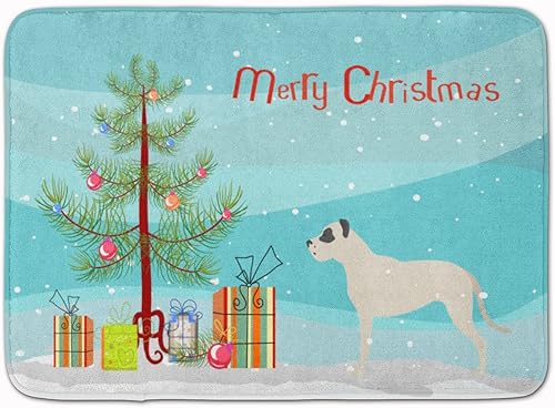 Miniatura 1 de Caroline's Treasures BB2985RUG Dogo Argentino - Tapete de espuma viscoelástica lavable a máquina, tapete de baño antideslizante, duradero, grueso,