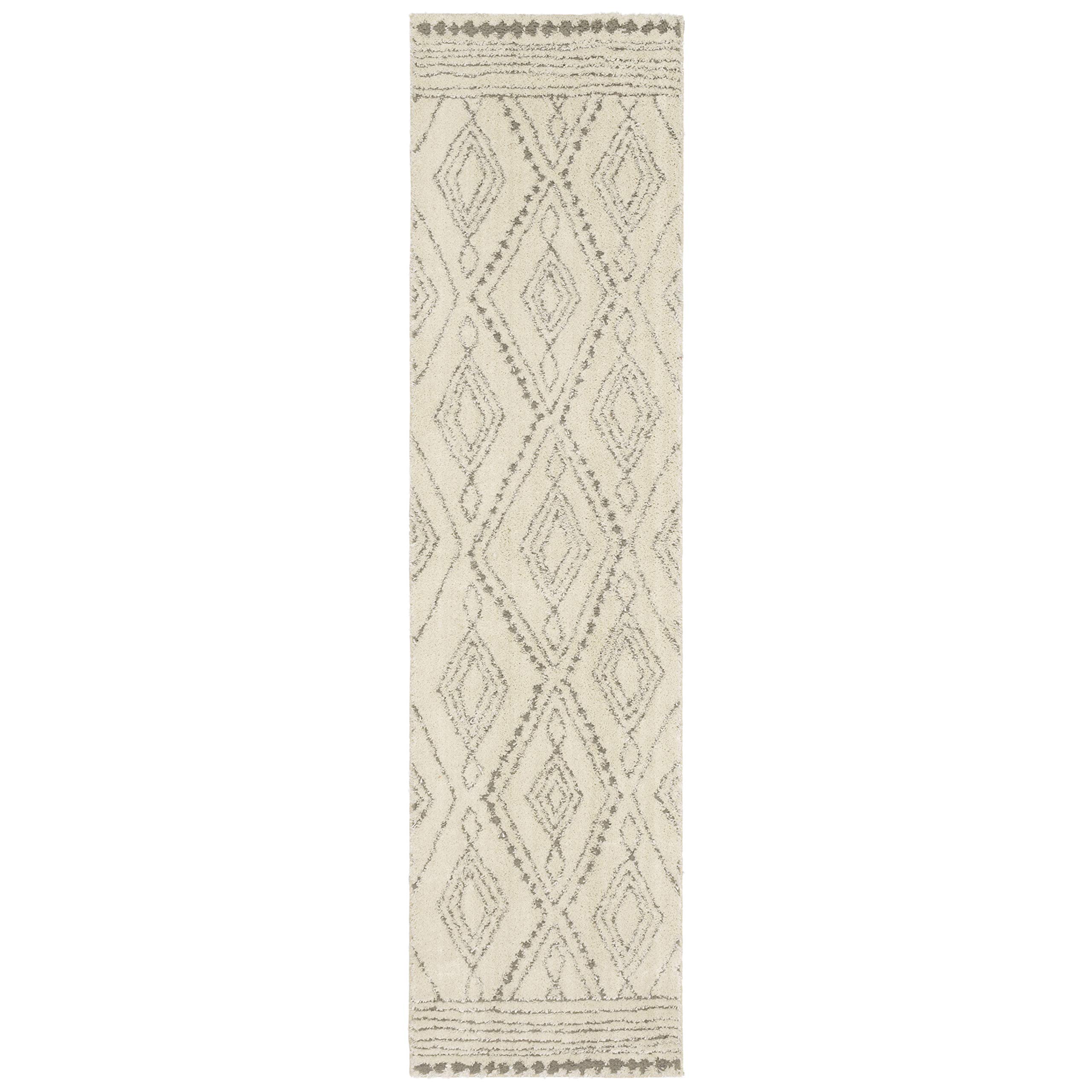 Mohawk Home Nomad Vado Cream Geometric (2' X 5') Runner Rug