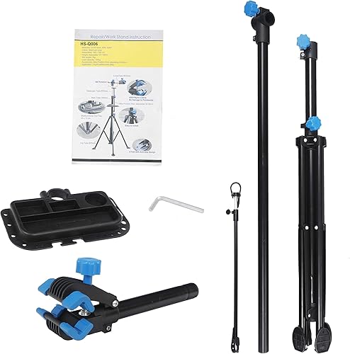 Miniatura 5 de F2C Portátil ajustable de 42.5 a 74 pulgadas Pro Home Mecánico de mantenimiento de acero para bicicleta de reparación de bicicletas, soporte de