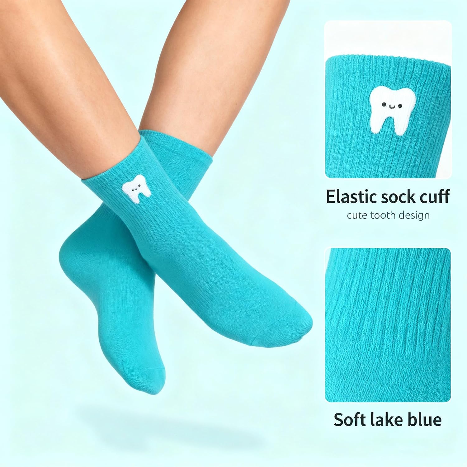 Dental Teeth Socks Dentist Gifts for Women Men Cute Socks for Dental Hygienist Office Must Haves