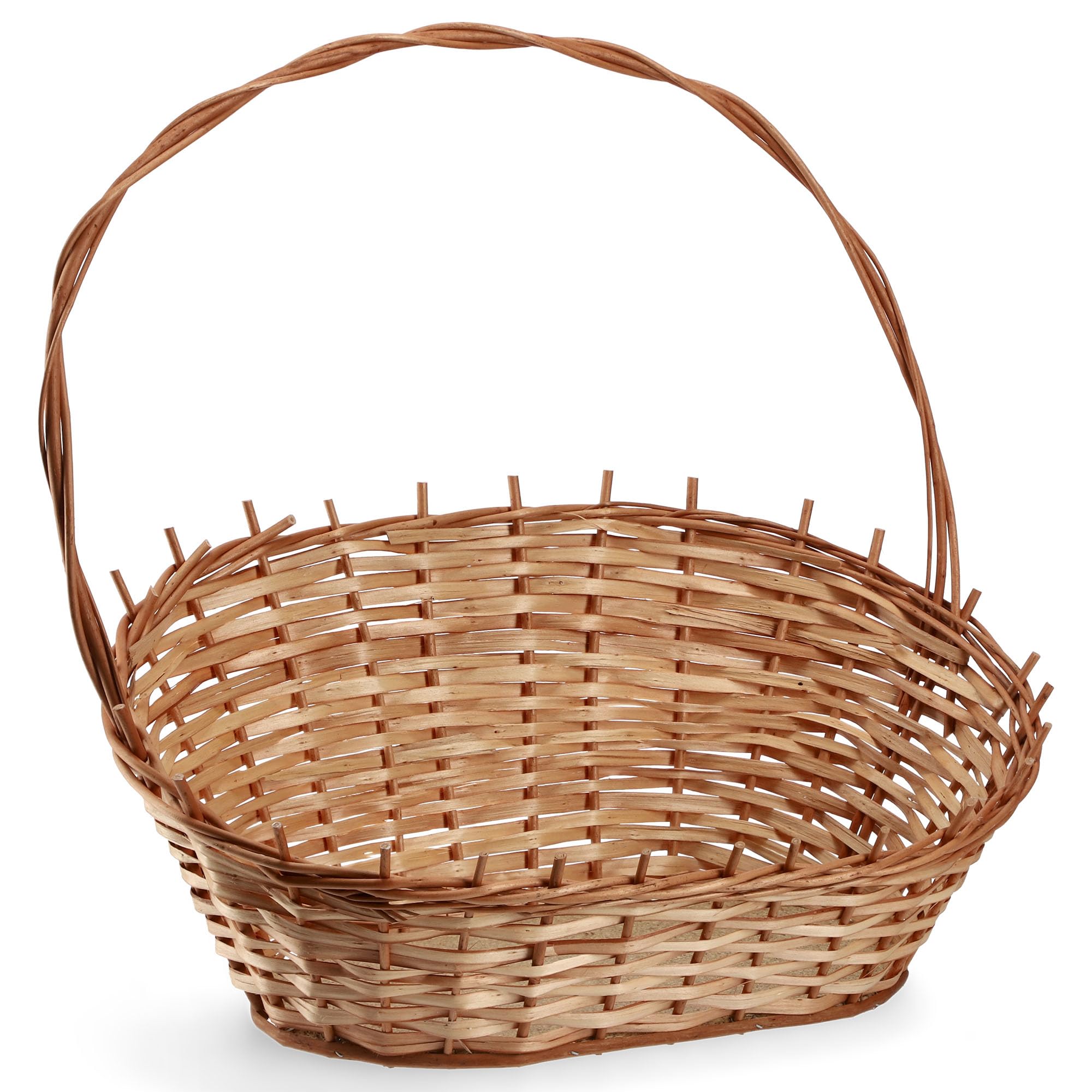 KADAX Cesta de regalo, cesta de mimbre universal, cesta con asa, cesta para botellas, cesta de dulces, cesta de almacenamiento trenzada, cesta de regalo (natural, grande)