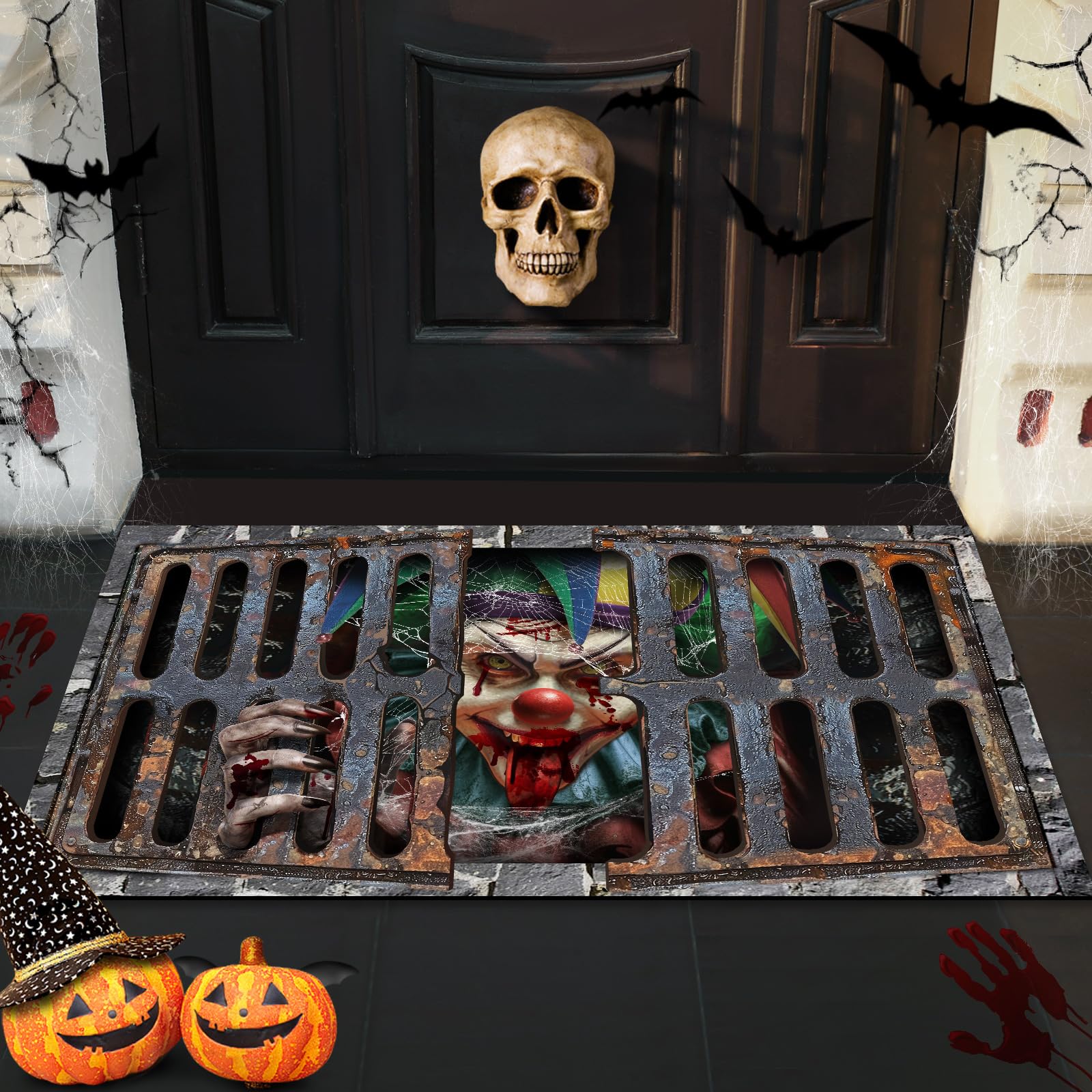 Amazon.com: Blosssound Halloween 3D Illusion Clown Doormat